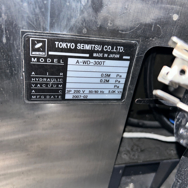Accretech / TSK AWD 300 T Dicing Saw