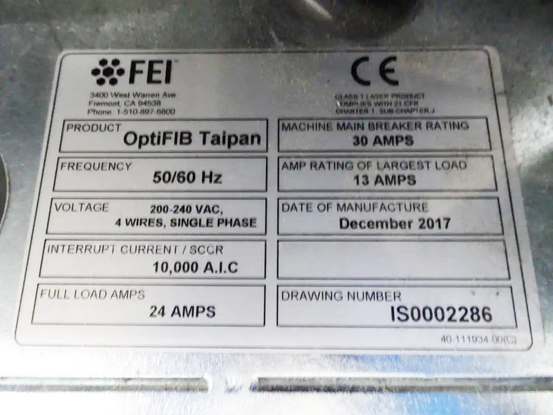 Thermo Fisher Scientific / FEI OptiFIB Dual Beam