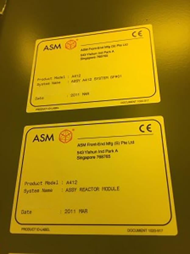 ASM A 412 LPCVD Furnace (Low Pressure Chemical Vapor Deposition)