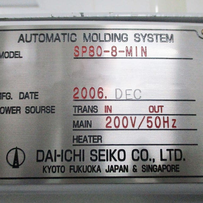 Daiichi Seiko GP PRO SP 80-8-MIN Molding System