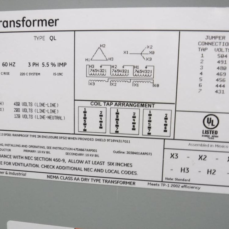 GE 9 T 83 B 3871 Transformer