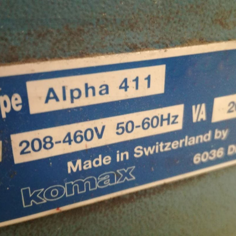 Komax Alpha 411 Cutting Machine