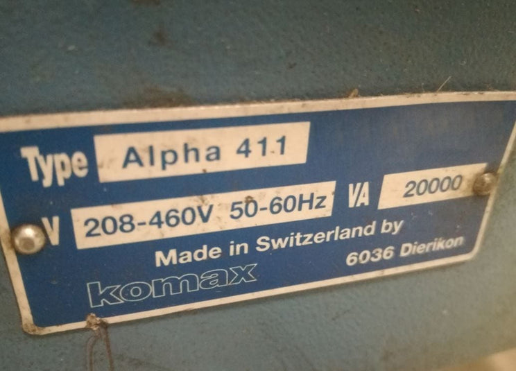 Komax Alpha 411 Cutting Machine