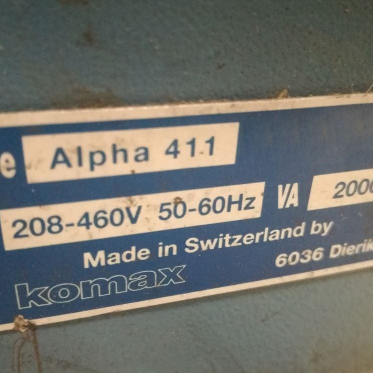 Komax Alpha 411 Cutting Machine