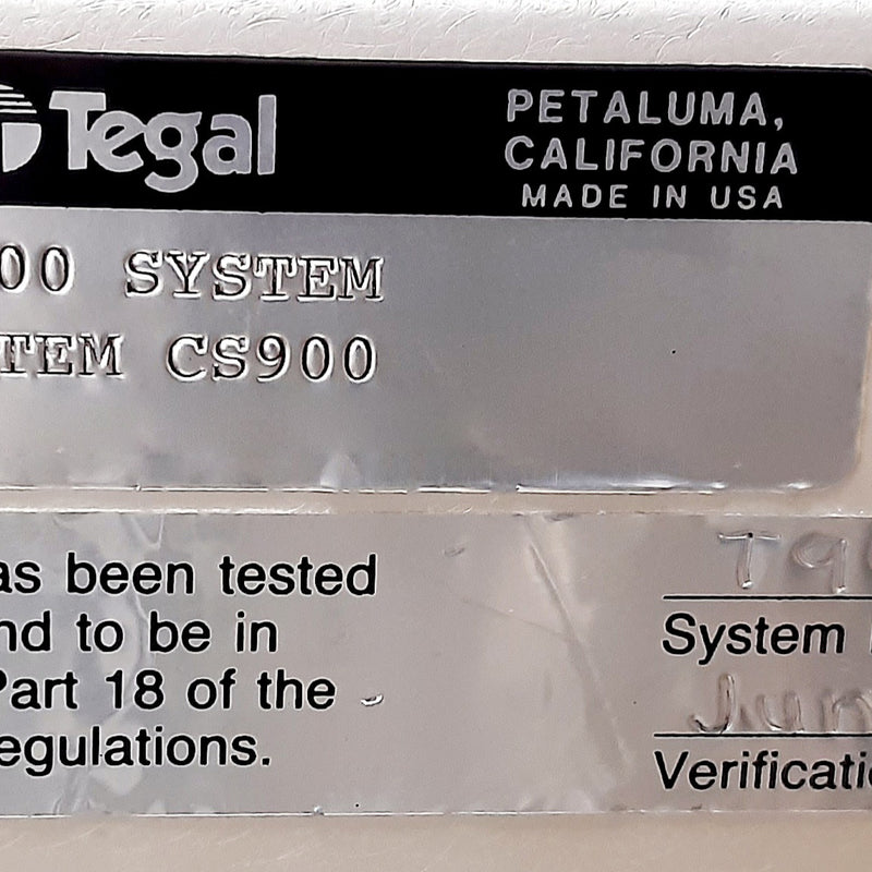 Tegal T 903 E Plasma RIE (Reactive Ion Etcher)