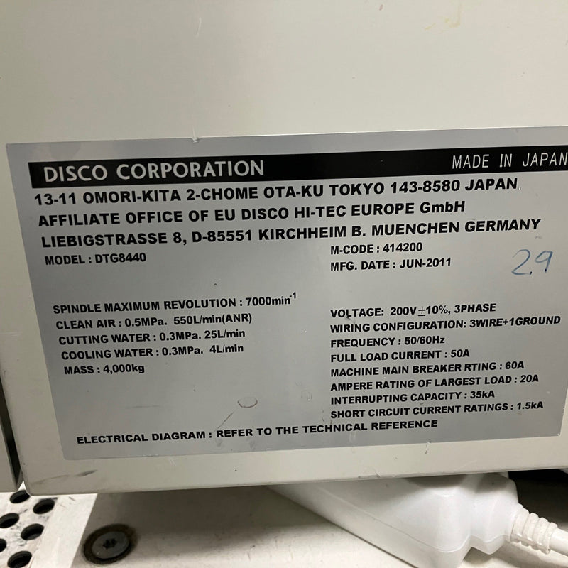 Disco DTG 8440 Grinder