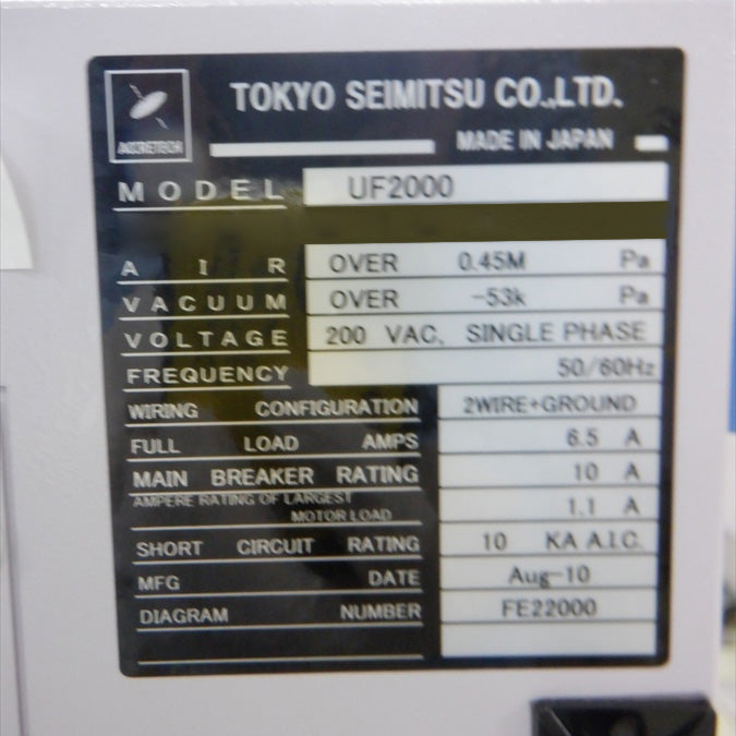 Accretech / TSK UF 2000 Prober