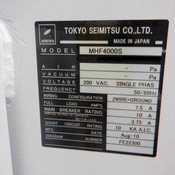 Accretech / TSK UF 2000 Prober