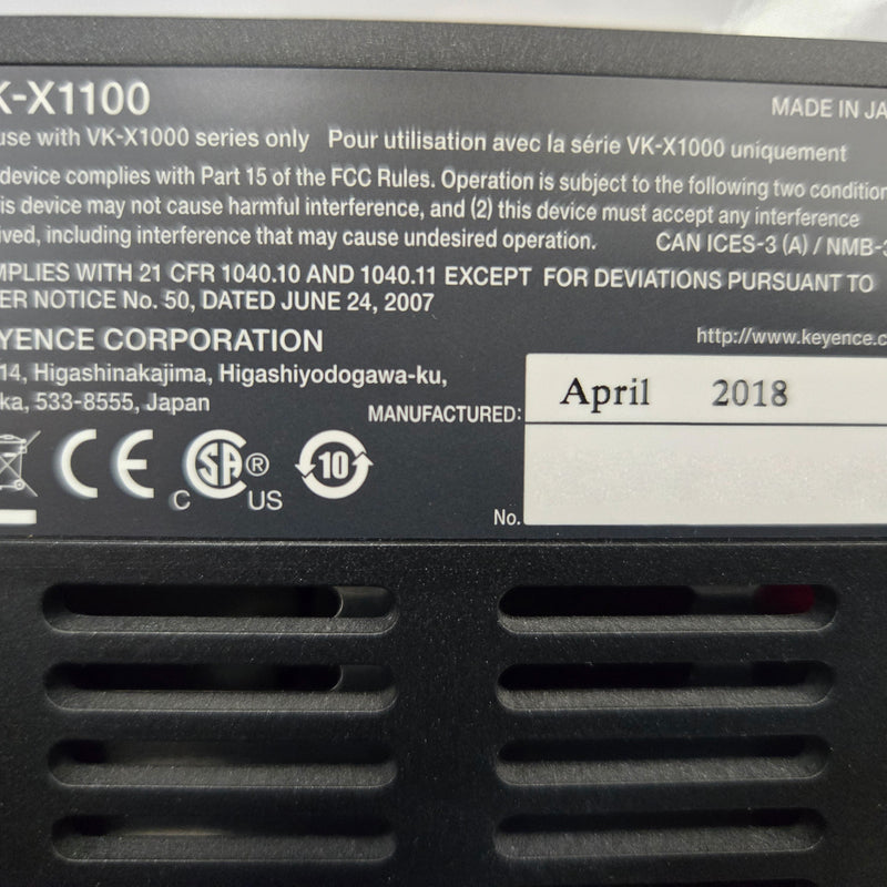 Keyence VK X 1100 Surface Profilometer