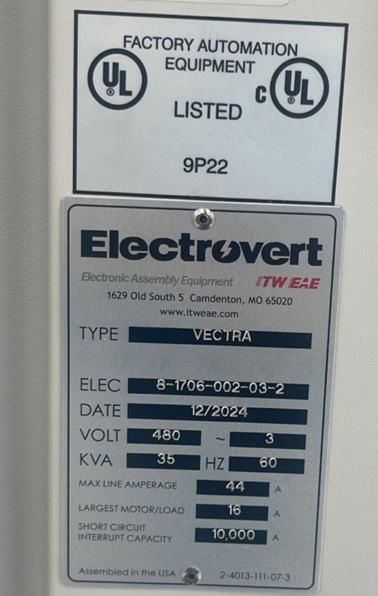 Electrovert Vectra Wave Soldering Machine