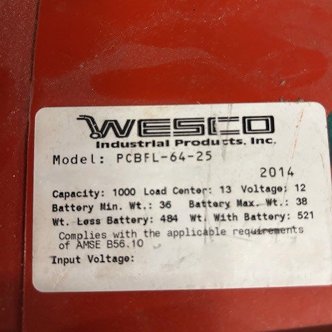 Wesco PCBFL 64 25 Counter Balance