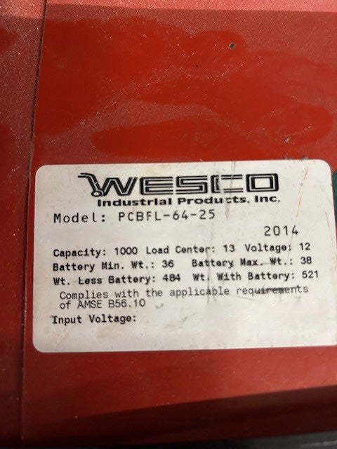 Wesco PCBFL 64 25 Counter Balance