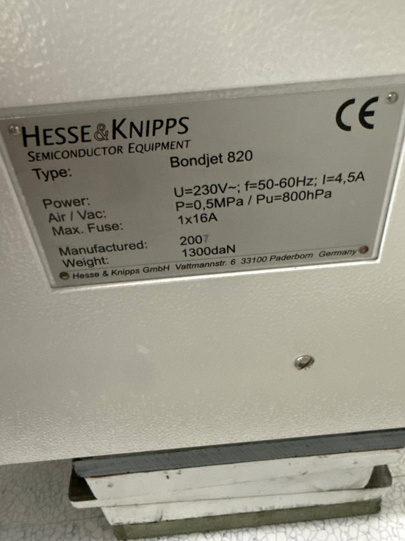 Hesse & Knipps (H&K) BJ 820 Wire Bonder
