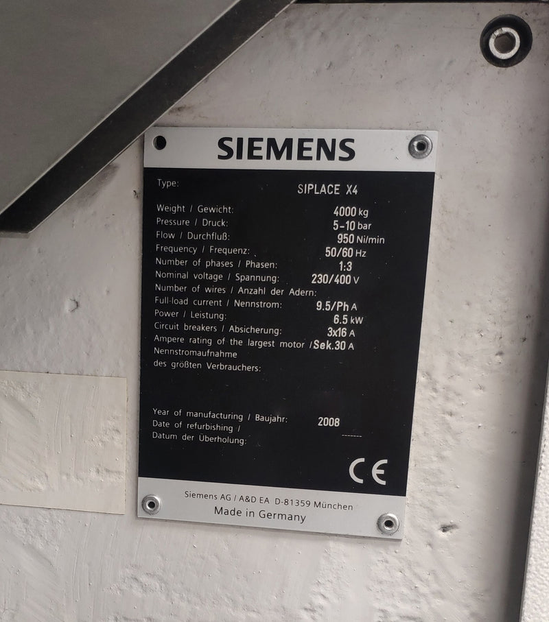 Siemens Siplace X 4 Placement Machine
