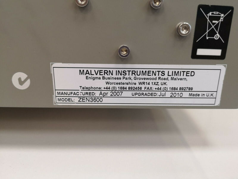 Malvern Panalytical Zetasizer Zen 3600 Analyzer