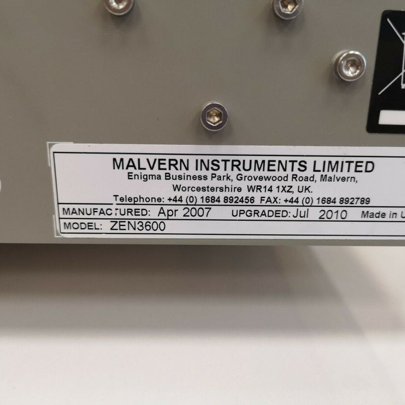 Malvern Panalytical Zetasizer Zen 3600 Analyzer