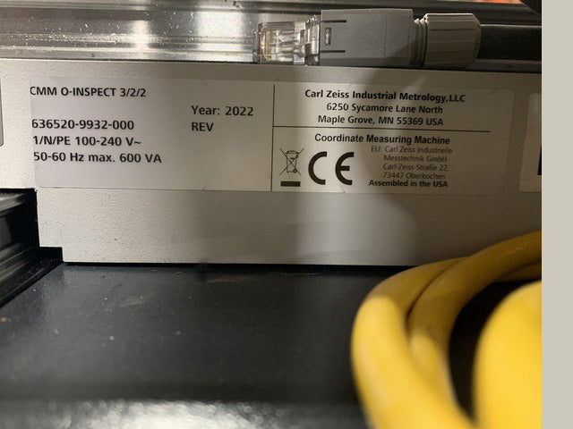 Zeiss O-INSPECT 3 / 2 / 2 CMM (Coordinate Measuring Machine)