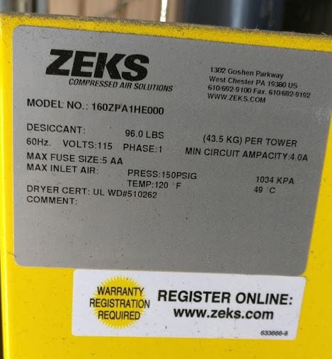 Zeks 160 ZPA 1 HE 000 Compressor