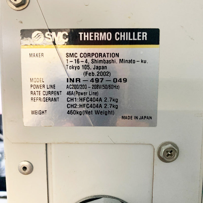 SMC INR 497-049 Thermo Chiller
