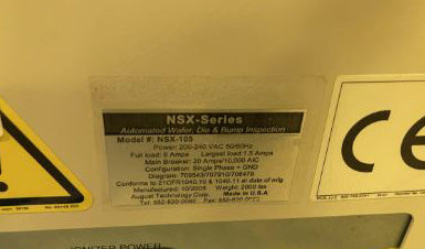 ONTO / Rudolph / August NSX 105 Wafer Inspection System