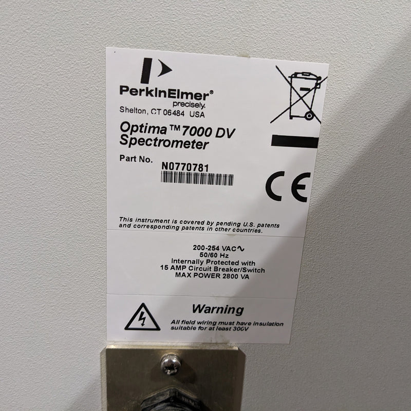 Perkin Elmer Optima 7000 DV Spectrometer