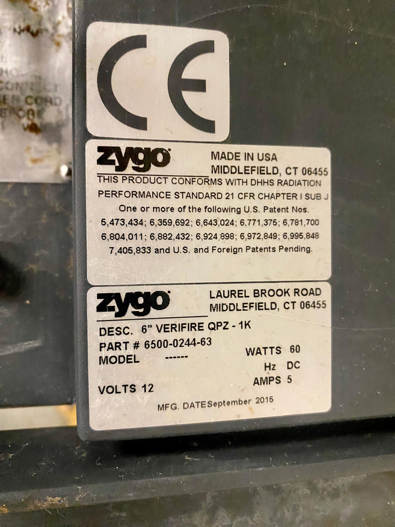 Zygo Verifire Bow and Warp