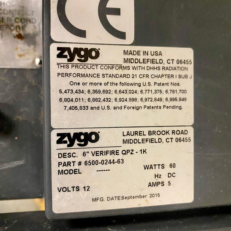 Zygo Verifire Bow and Warp