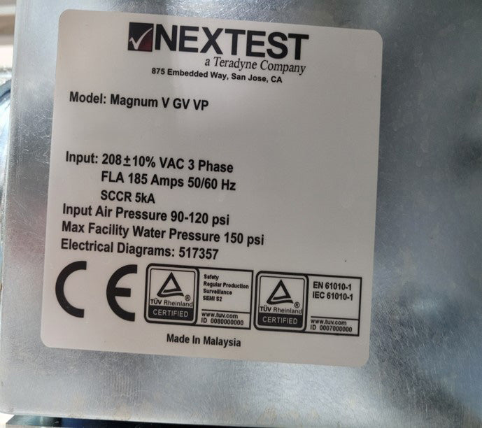 Teradyne / Nextest Magnum V GV VP Memory Test System