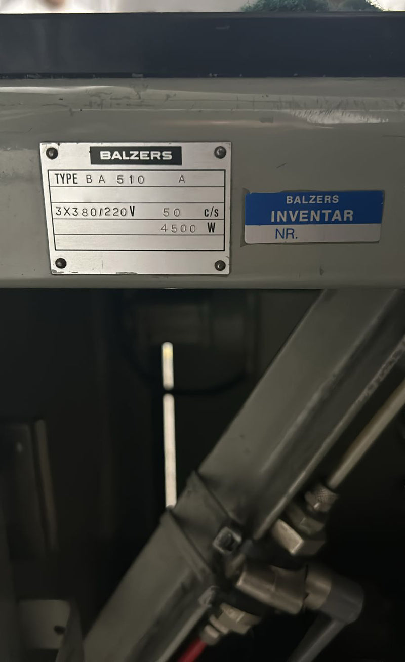 Oerlikon Balzers BA 510 A Evaporator