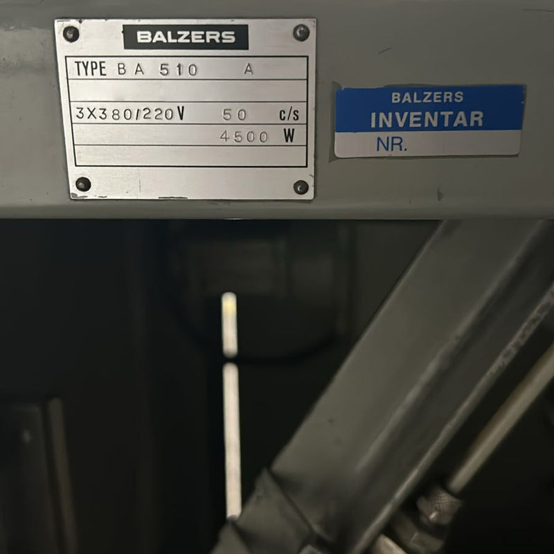 Oerlikon Balzers BA 510 A Evaporator