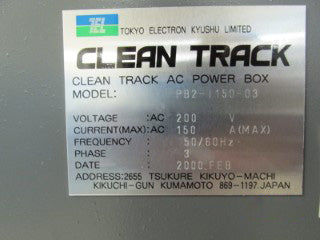 Tel Clean Track Act 8 Coater / Developer