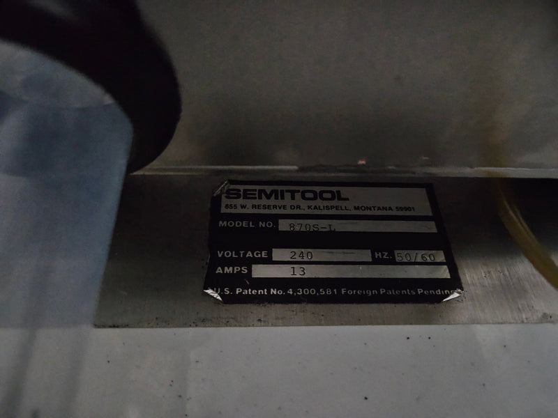 Semitool 850 S-L SRD (Spin Rinse Dryer)