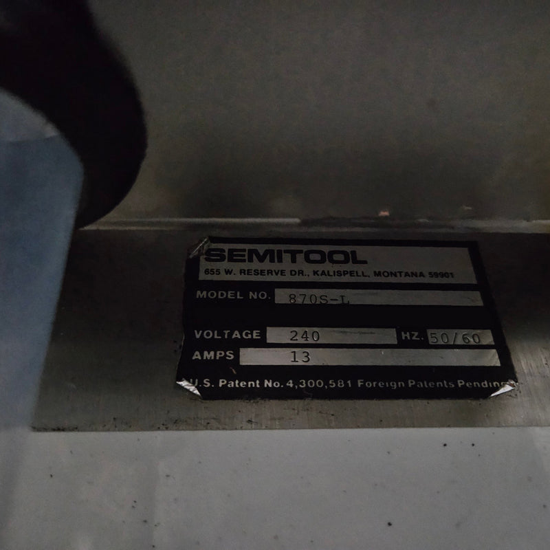 Semitool 850 S-L SRD (Spin Rinse Dryer)