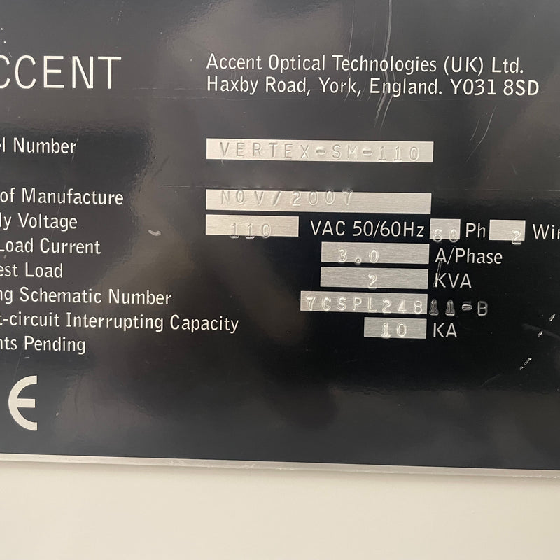 ONTO / Nanometrics Vertex Photoluminescence Measuring Device