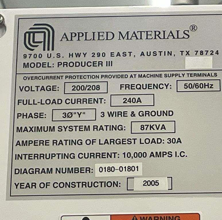 Applied Materials Producer III CVD (Chemical Vapor Deposition)