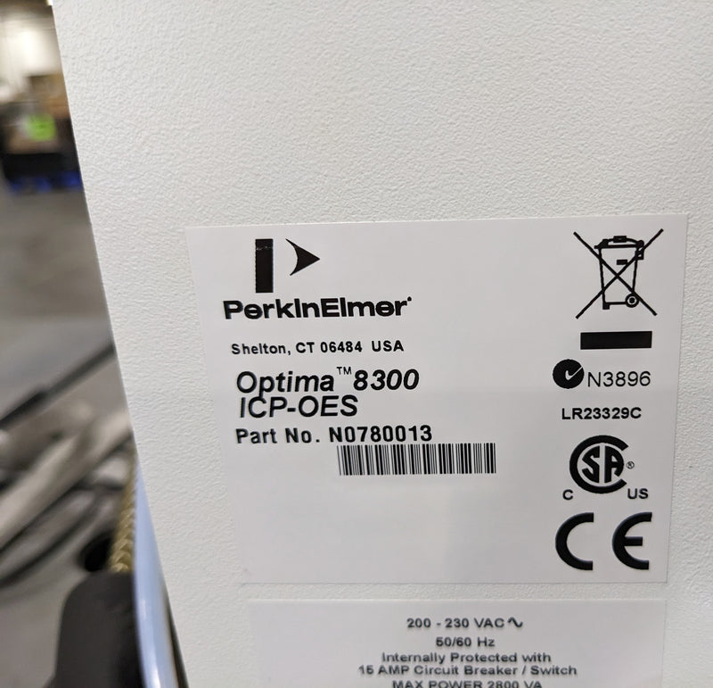 Perkin Elmer Optima 8300 ICP-EOS (Inductively Coupled Plasma - Optical Emission Spectrometer)