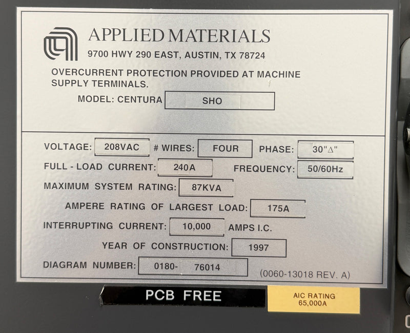 Applied Materials Centura 5200 MxP