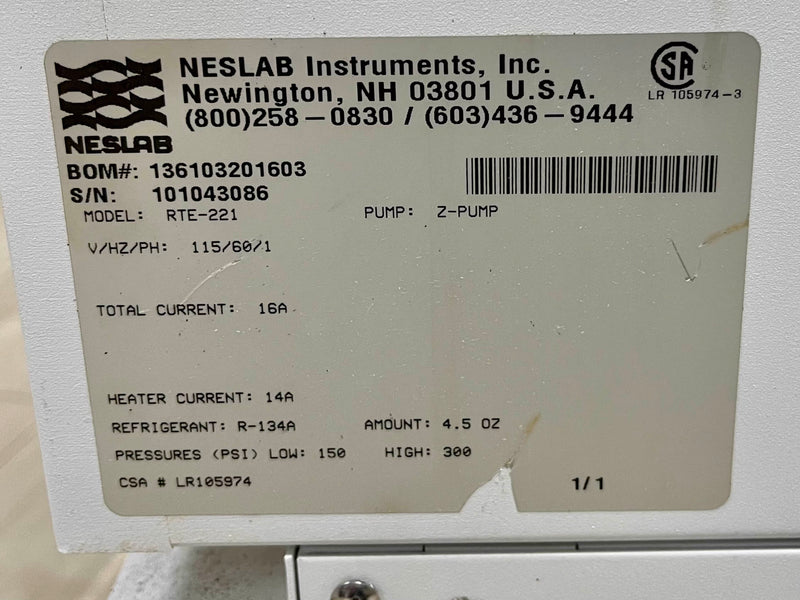 Neslab RTE 221 Chiller