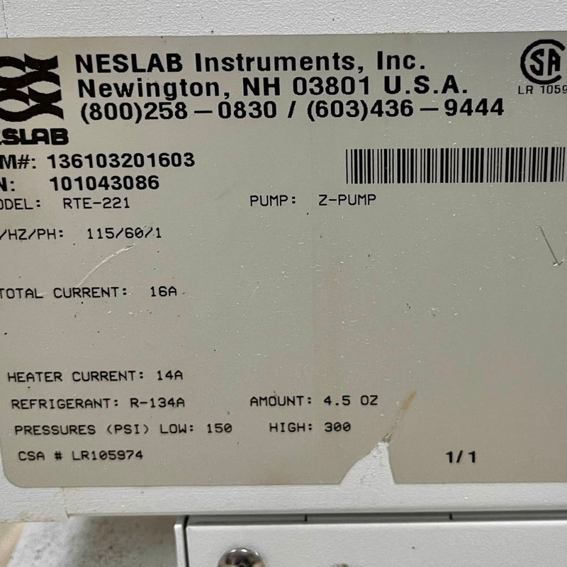 Neslab RTE 221 Chiller