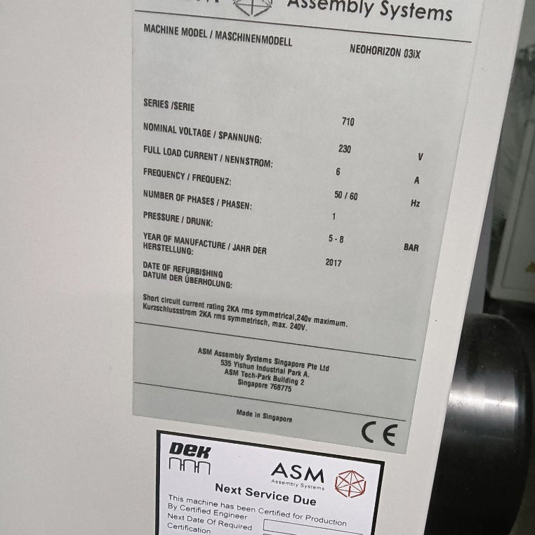 Dek NeoHorizon 03 ix Screen Printer
