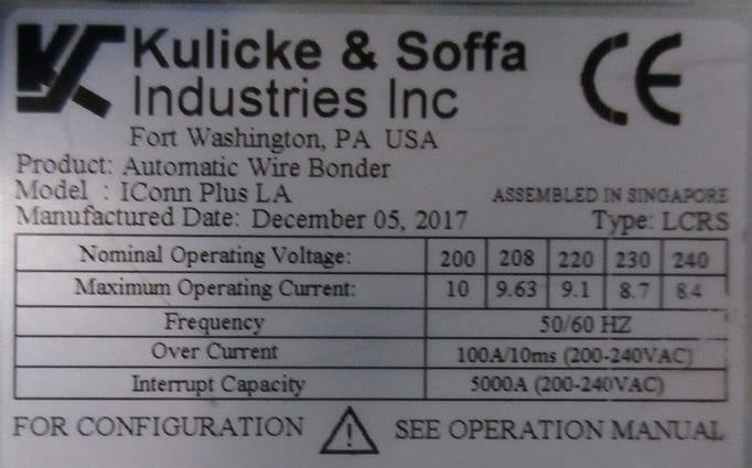 K&S IConn Plus LA Automatic Wire Bonder