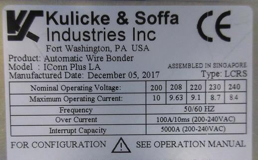 K&S IConn Plus LA Automatic Wire Bonder