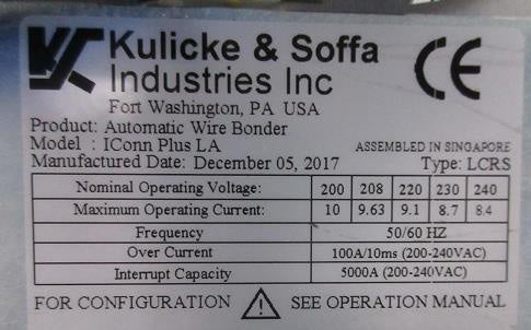 K&S IConn Plus LA Automatic Wire Bonder