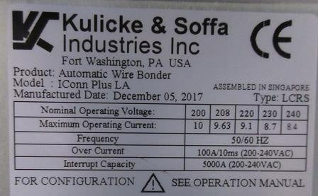 K&S IConn Plus LA Automatic Wire Bonder