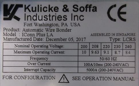 K&S IConn Plus LA Automatic Wire Bonder