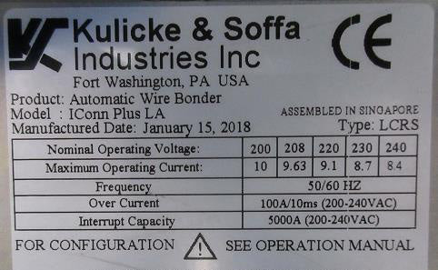 K&S IConn Plus LA Automatic Wire Bonder