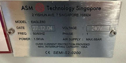 ASM Eagle 60 Wire Bonder