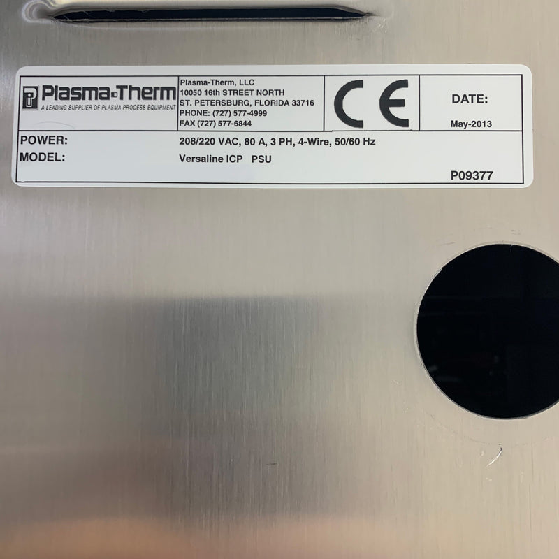 Plasmatherm Versaline ICP Etcher (Inductively Coupled Plasma)