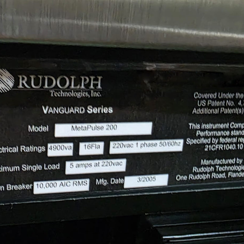 ONTO / Rudolph MetaPulse 200 Film Thickness Measurement System