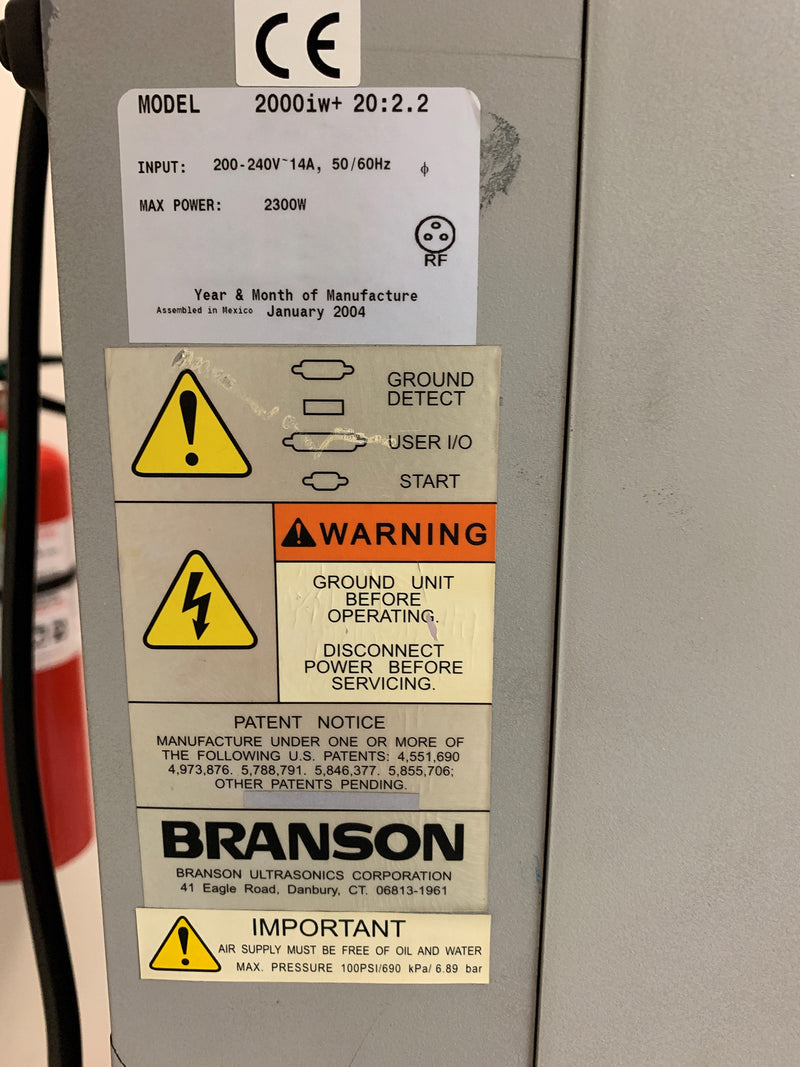 Branson 2000 iW+ Ultrasonic Welder